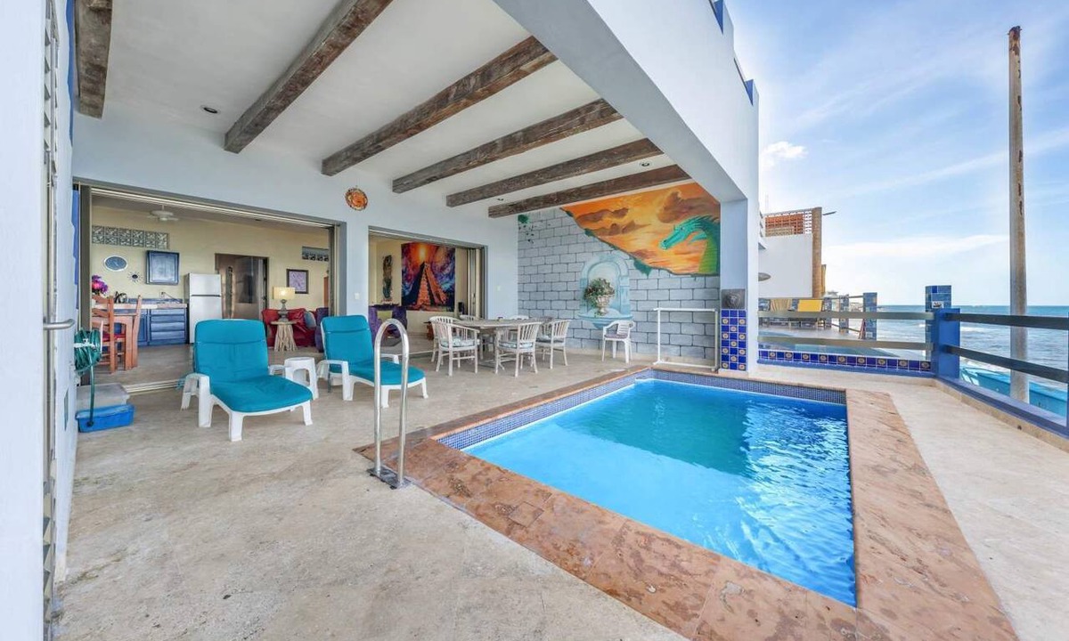 Centro - Supmza 001 Villa | 🏖 Oceanfront 4BR Villa – Walk to Playa Norte & Downtown