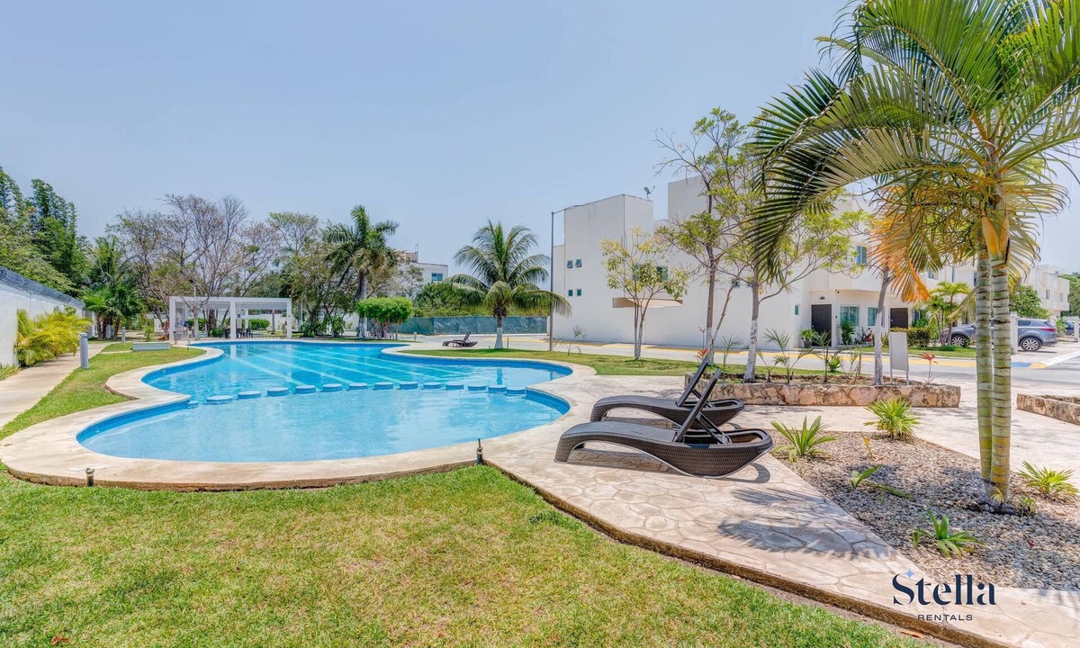 Puerto Juarez Apartment | Relaxing Family Home: Pool, BBQ & Kids' Playground
