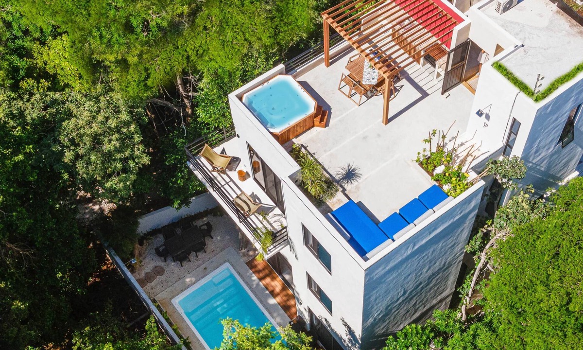 Puerto Morelos Villa | VILLA PRINCE,loft&rooftop,pool&jaccuzi 2kitch 5brm