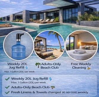 Playa Paraiso Apartment | 1BR - Sea View Rooftop pools steps to Beach & Jaguar Park