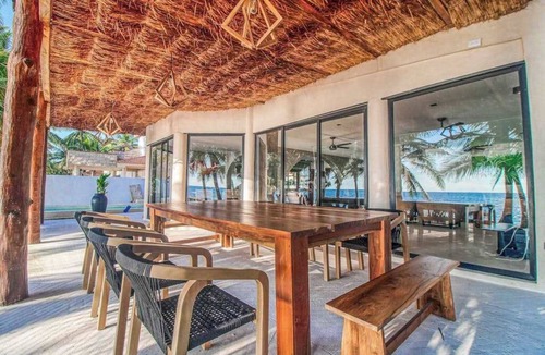 Soliman Bay House | Beachfront home private pool, jacuzzi, sauna