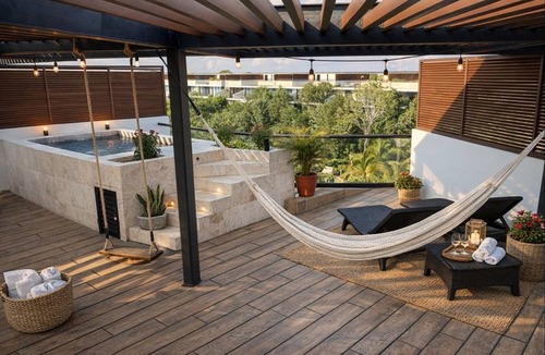 Playacar Condo | Luxury AWA Playacar Penthouse Private Rooftop Plunge Pool Gated Resort Living