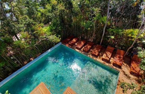 Ek Balam Village Villa | Private Rooftop Pool - Bike to Ruins or Beach