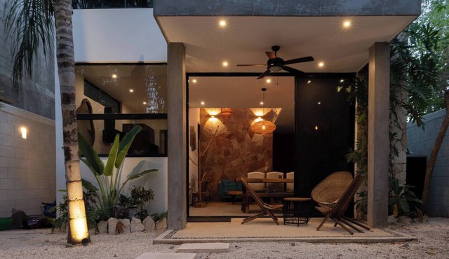 A bright, spacious 3-bedroom, 2.5-bath villa located in a tranquil, gated area of Tulum.