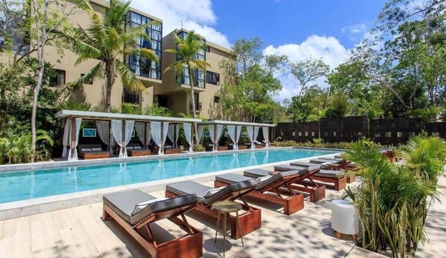 Aldea Zama Condo: Private Pool, Gym & Spa