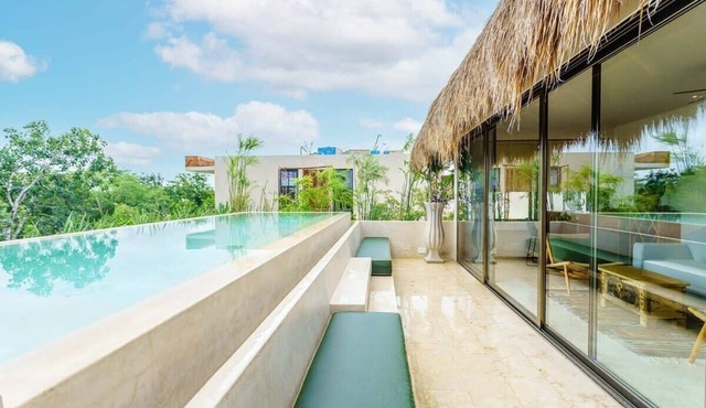 Aldea Zama Condo w/Private Rooftop Infinity Pool