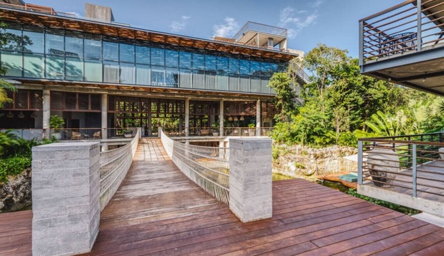 Classy 2BR on Private Cenote | Big Gym | Roof Pool