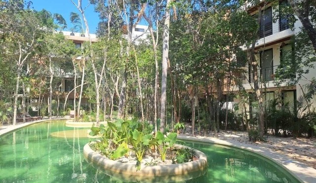 Cozy 1-bedroom apartment in peaceful Tulum with fitness room, WiFi