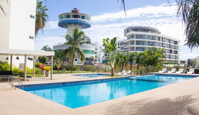 Departamento Isla Marina Mazatlán con alberca