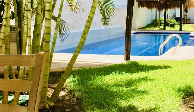 Double Private Villa Playacar - Pool - Walk to Beach & 5th Avenue - Sleeps 22