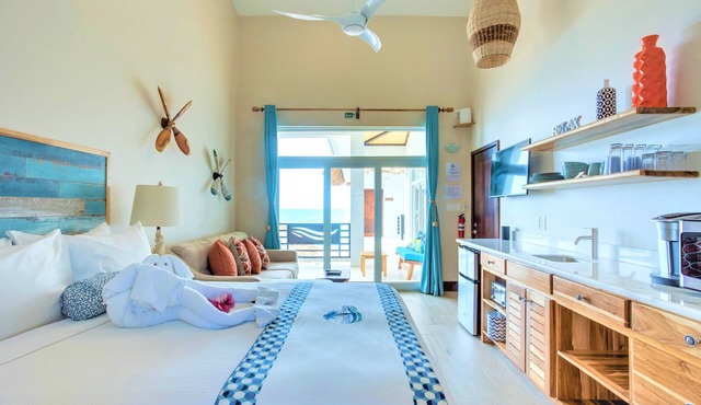 Luxury Beachfront Studio with swim up pool bar in Placencia