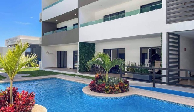 Marina Cerritos Loft with Pool & Balcony in Mazatlan