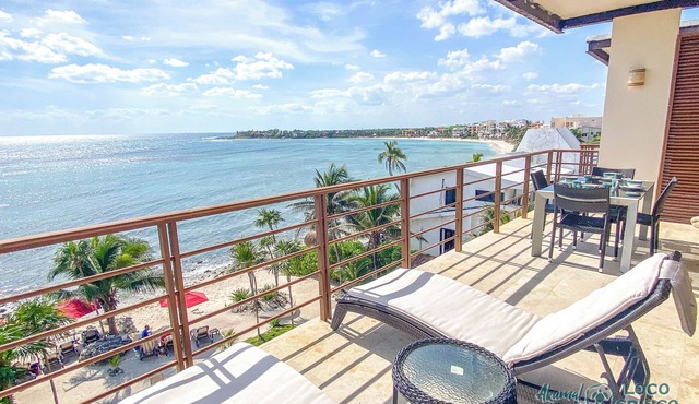 Penthouse perfect views, with AC, WiFi, and swimming pool! in Akumal