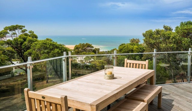 Spectacular ocean views in a contemporary home with space for everyone. in Anglesea