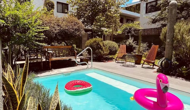 Stylish studio apartment in Centro/Colonia Americana—with a pool, balcony, and gardens.