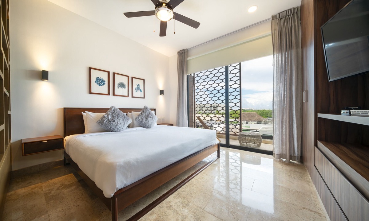 Zazil-ha Apartment | 1 BR Condo with Rooftop Pool with Ocean view - Bahay