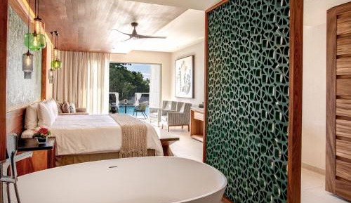 Swim out king suite with bathtub