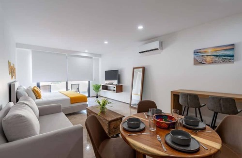Zazil-ha Apartment | Rooftop Pool Apartment near Playa del Carmen