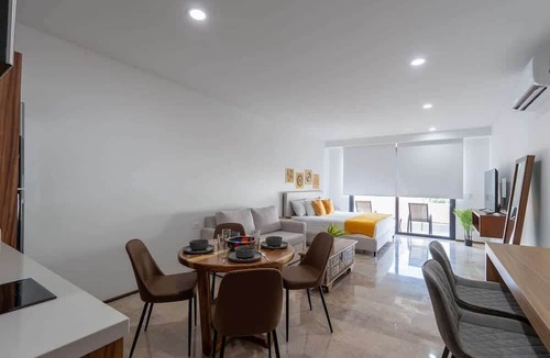 Zazil-ha Apartment | Rooftop Pool Apartment near Playa del Carmen