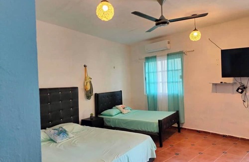 Celestun Apartment | Villa Gabriela #1 family room, 3 min from the beach