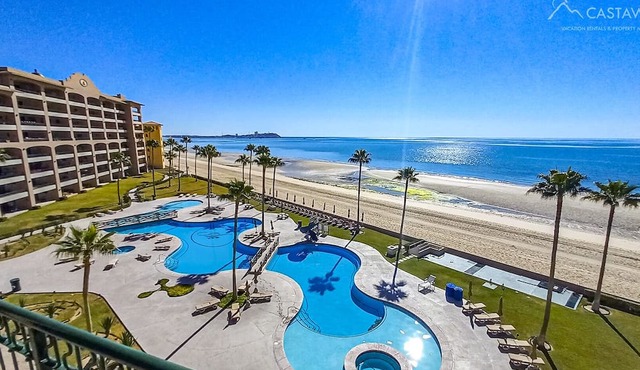 Sonoran Spa W506 - 2 BR Next to the Pool, High Speed Wi-Fi - Beachfront Upper Floor Luxury Condo