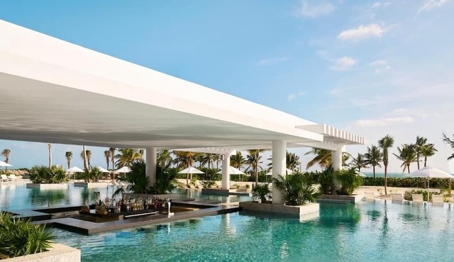 Swim-Out Beach Escape Near Isla Mujeres Ferry Access